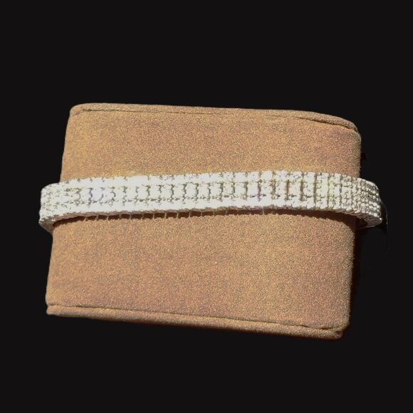 Sterling Silver and Cz 3-Row Tennis Bracelet - Picture 12 of 14